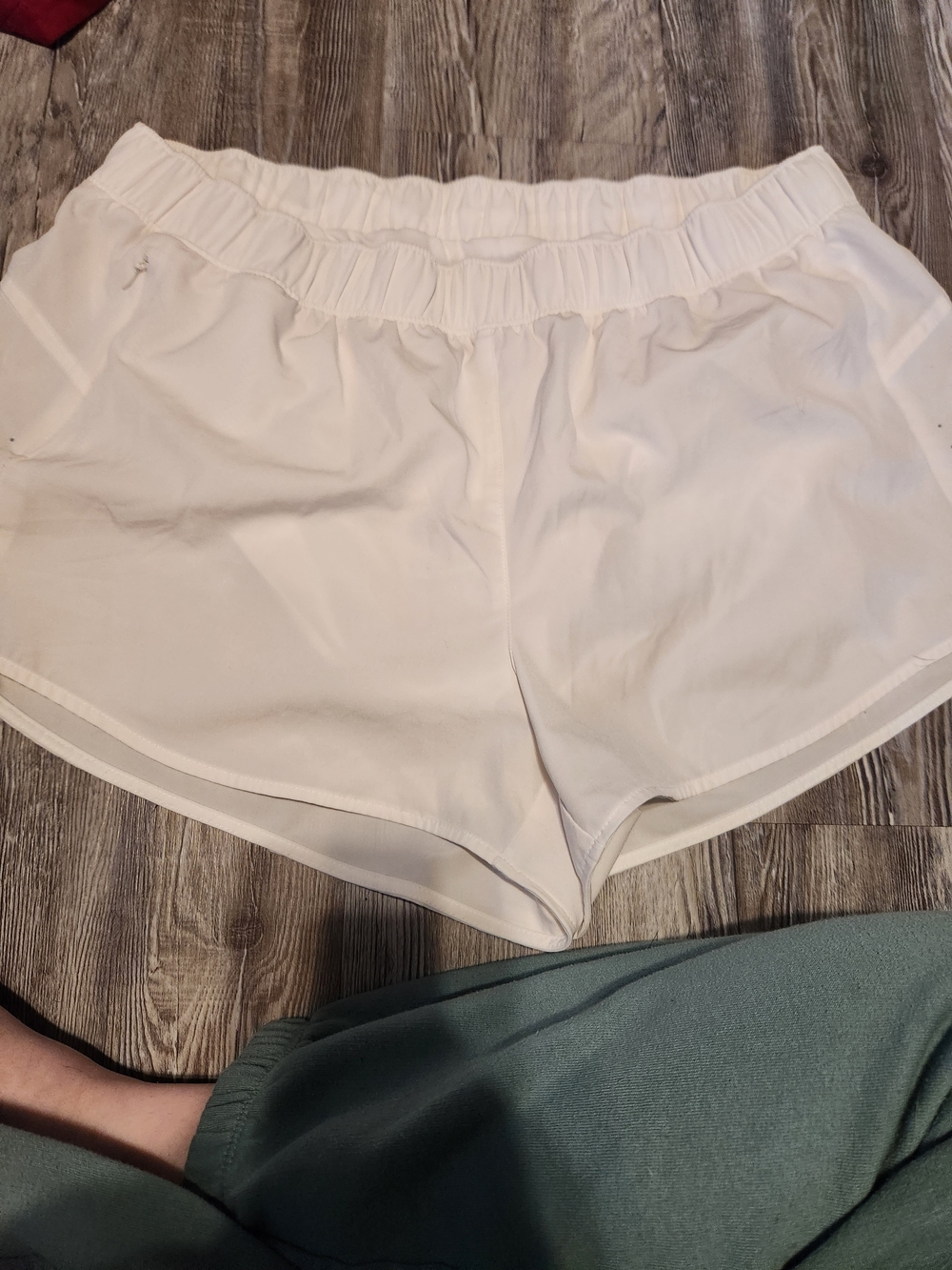 Old Navy White Elastic-Waist Athletic Shorts